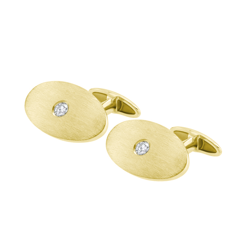 Ovale Manschettenknöpfe aus Roségold mit Diamanten Valentine 60231