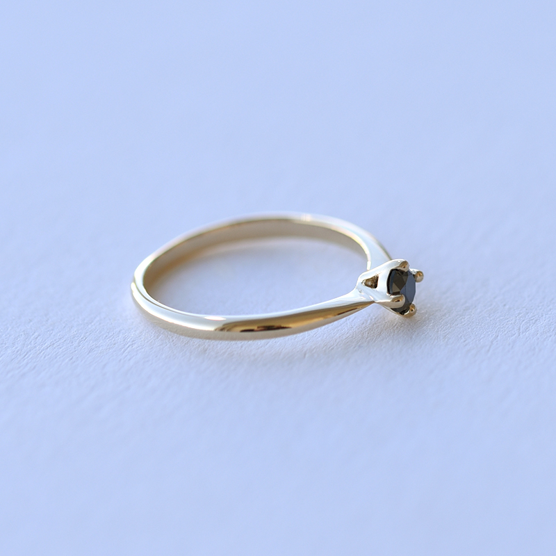 Verlobungsring mit schwarzem Diamanten Fazew 61341