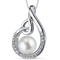 Silberne Halskette mit Perlen Boronia