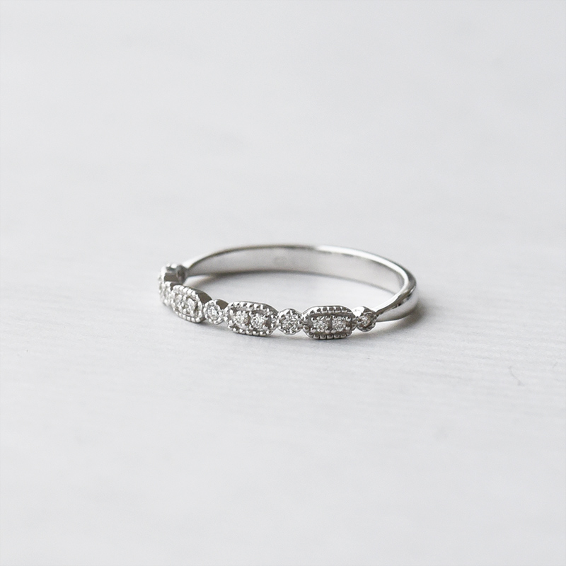Goldener Halb-Eternity Ring mit Diamanten Liam 70251