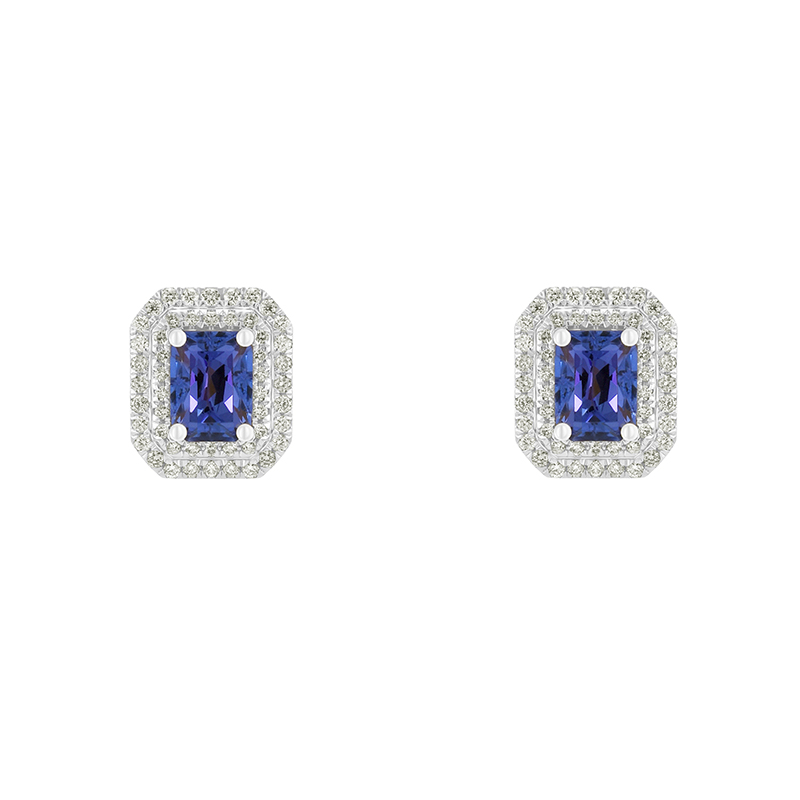 Ohrringe mit Tansanit und Diamanten Lavitra 73001