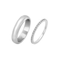 Eternity-Ring mit Diamanten und halbrunder Ring Otila
