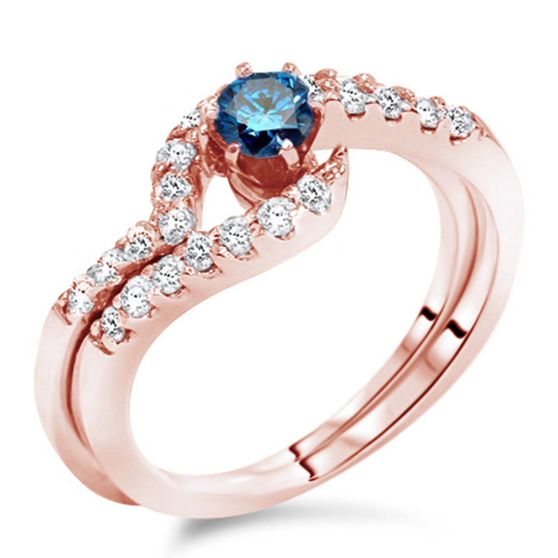 Diamantset mit blauen Diamanten Hortencia 79281