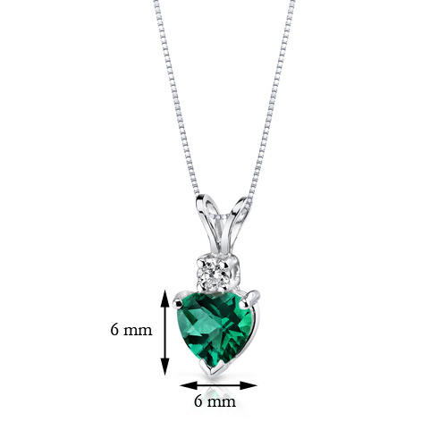 Goldanhänger mit Smaragd-Herz und Diamant Dorevie 8111