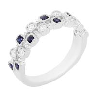 Eleganter Eternity-Ring mit Saphiren und Diamanten Sissie