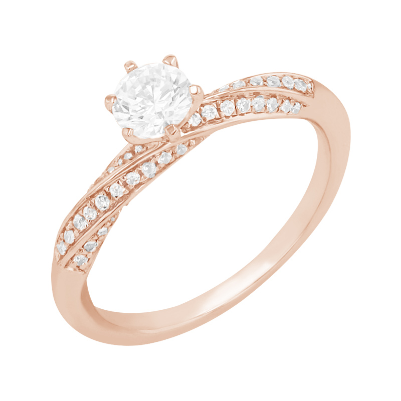 Verlobungsring mit seitlichen Diamanten Avihu 85771