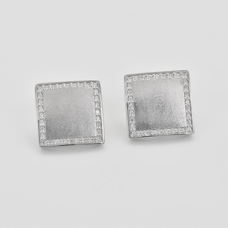 Manschettenknöpfe aus Silber mit Diamanten Dalten 8611