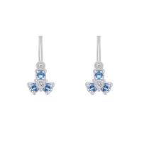 Zarte Ohrringe für Kinder mit Topasen und Diamanten Belle