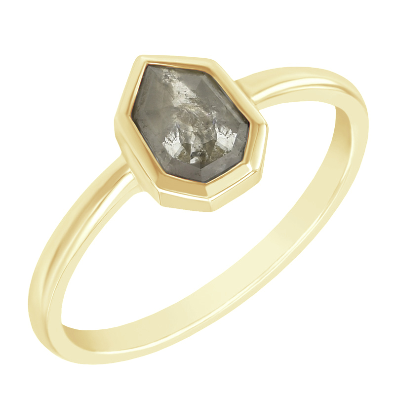 Goldener Ring mit Salt´n´Pepper Diamanten Ansonia 97481