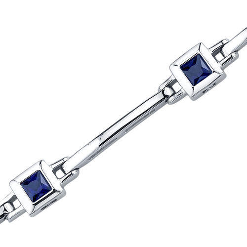Feines Armband aus Silber mit blauen Saphiren Keblie 10142