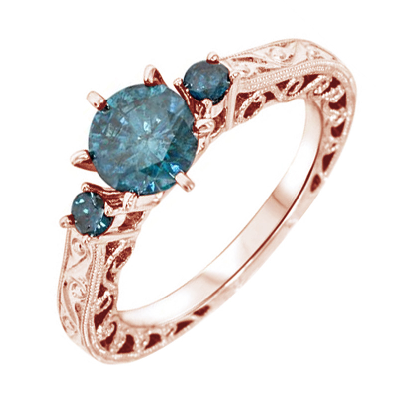 Verlobungsring mit blauen Diamanten Sikata 104422