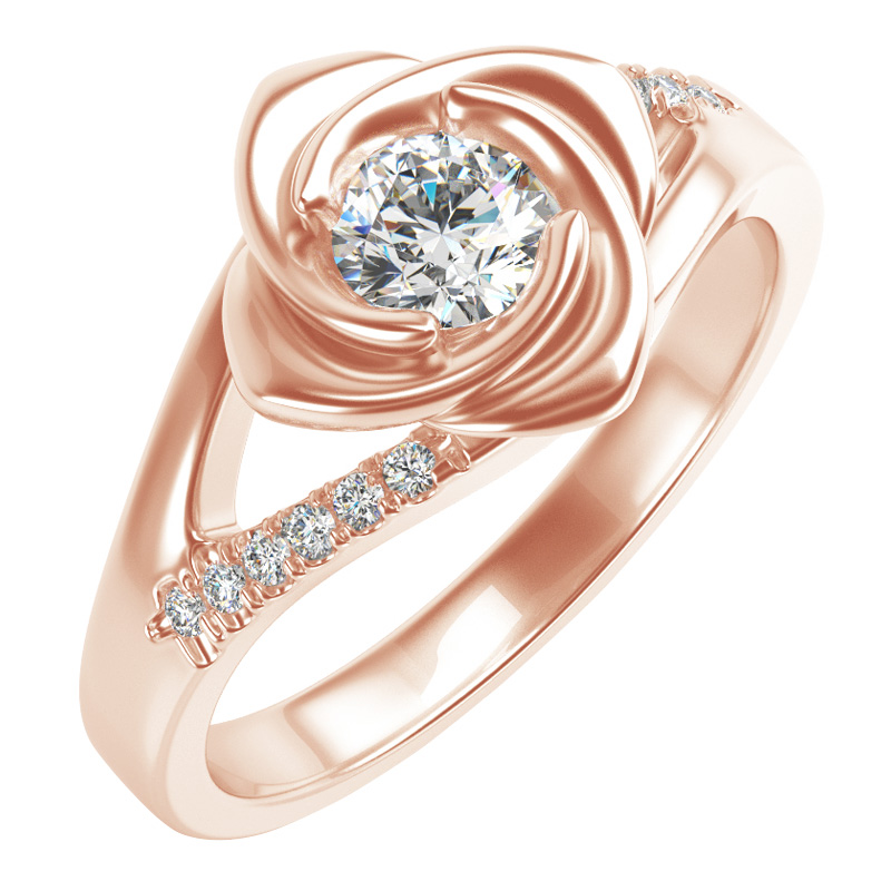 Verlobungsring in Rosenform mit Diamanten Xalor 104822