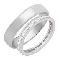 Eternity-Ring mit Diamanten und Ring im Komfort-Stil Mirica