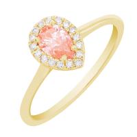 Verlobungsring mit einem IGI zertifizierten 0.36 ct rosa Lab Grown Diamanten Simone