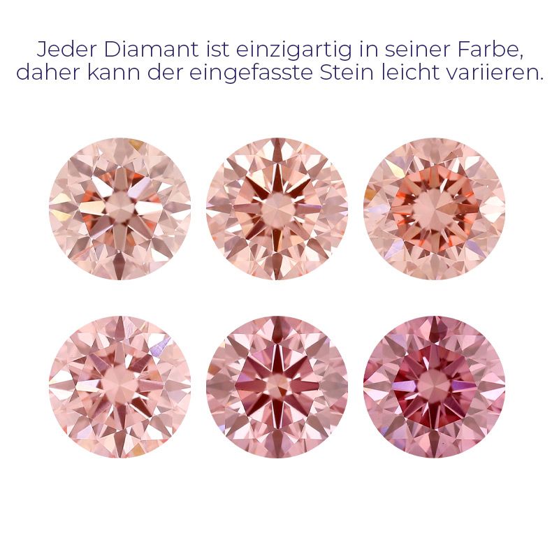 Verlobungsring mit einem zertifizierten Fancy Pink Lab Grown Diamanten Sati 112382
