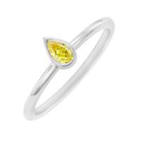 Minimalistischer Ring mit einem zertifizierten fancy gelben Lab Grown Diamanten Nunez