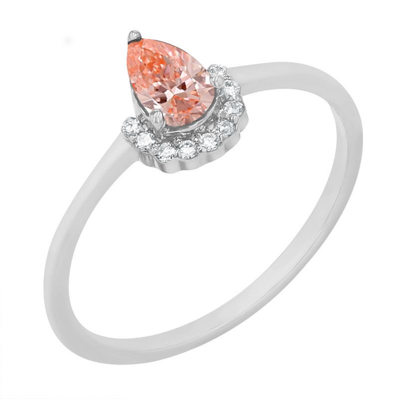 Verlobungsring mit einem zertifizierten Fancy rosa Lab-Grown Diamanten Pallavi 114842