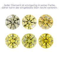 Lab Grown IGI 0.50ct VS2 Fancy Vivid Yellow Oval Diamant