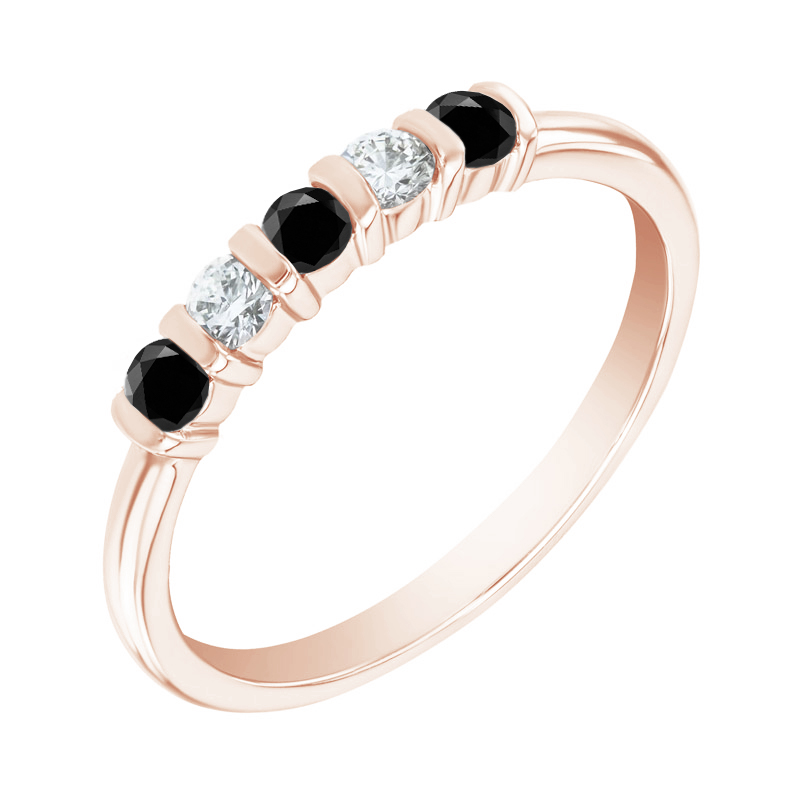 Ring mit schwarzen und weißen Diamanten Dalis 120092