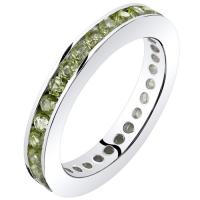 Olivin Eternity-Ring aus Silber Tadeah