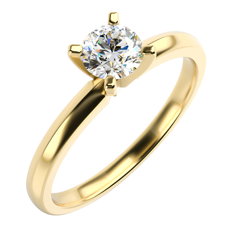 Gelbgold Ring mit Diamant 12312