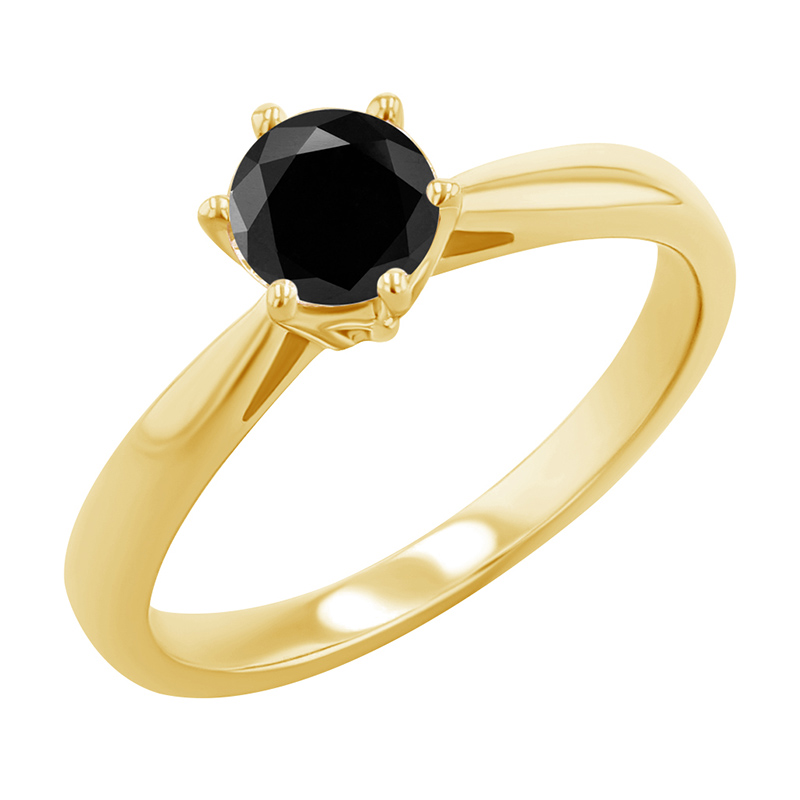 Verlobungsring mit schwarzem Diamant Sati 124972