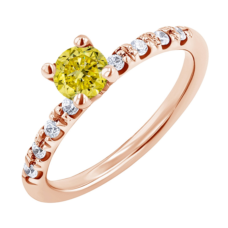 Verlobungsring mit gelbem Diamant Megha 132502