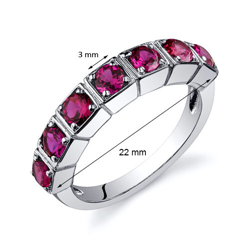 Ring aus Silber mit Rubinen halbbesetzt Manod 21412