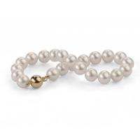 Goldenes Armband mit 7 - 7.50 mm Perlen Locat