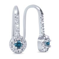 Hängende Ohrringe mit blauen Diamanten Sonali