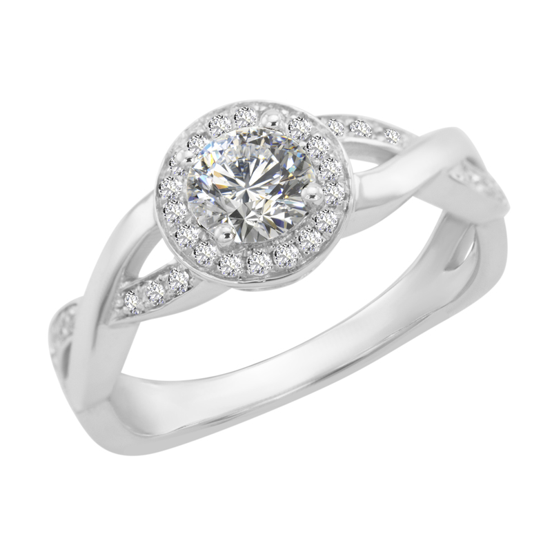 Goldener Elegant-Ring mit Diamant 28752