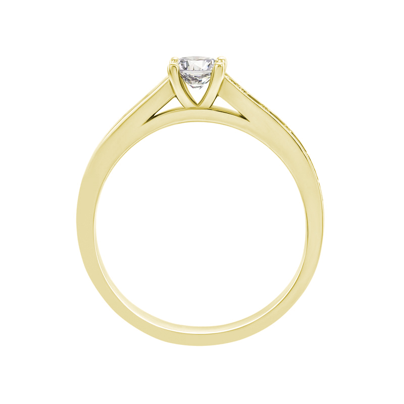 Goldener Ring mit Diamanten 29742