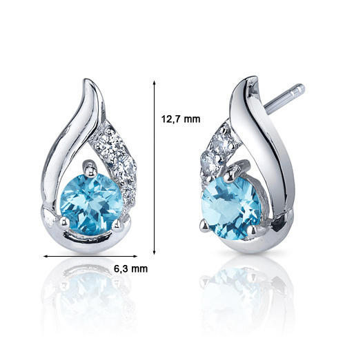 Elegante Ohrringe aus Silber mit Schweizer Topas und Zirkonia Edily 3002