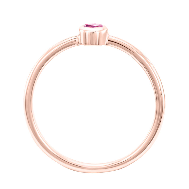 Minimalistischer Ring aus Gold mit rosa Saphir Emilien 33822