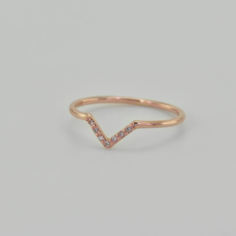 Goldener Ring mit Diamanten Bebeha 41162