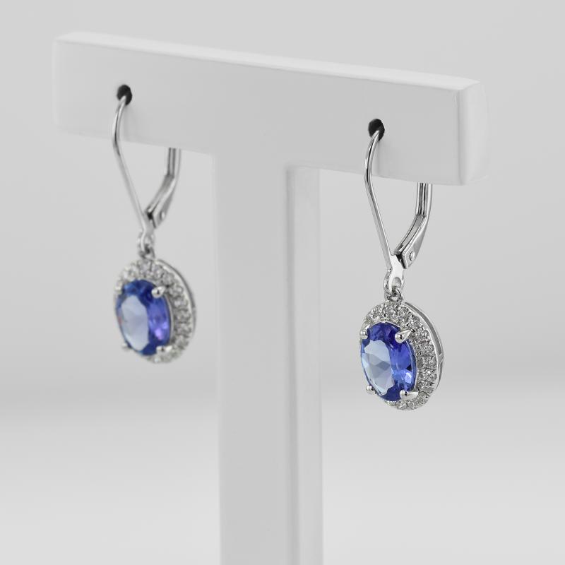 Ohrringe mit blauen Tansaniten und Diamanten Caty 48272