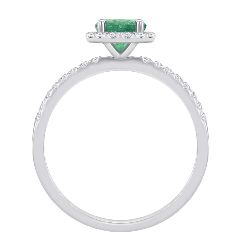 Ring aus Gold mit Smaragd und Diamanten 48632