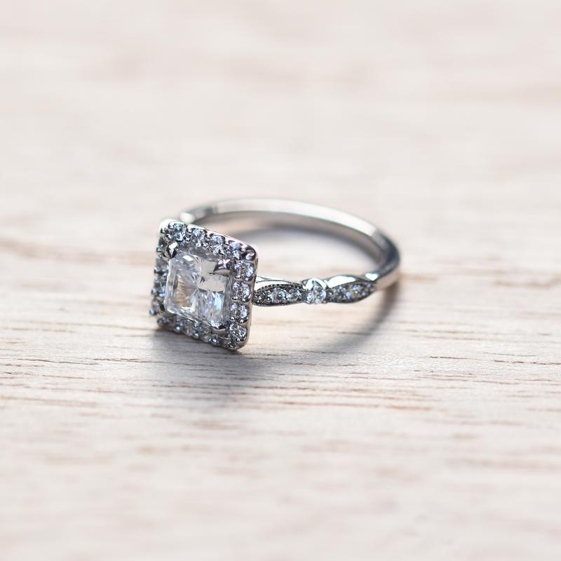 Prinzess-Schiff Diamant im Vintage-Stil Ring 49492