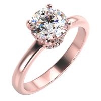 Strahlender Verlobungsring mit Moissanit und Lab Grown Diamanten Xela