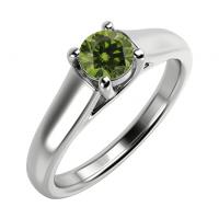 Verlobungsring mit grünem Diamanten Donia