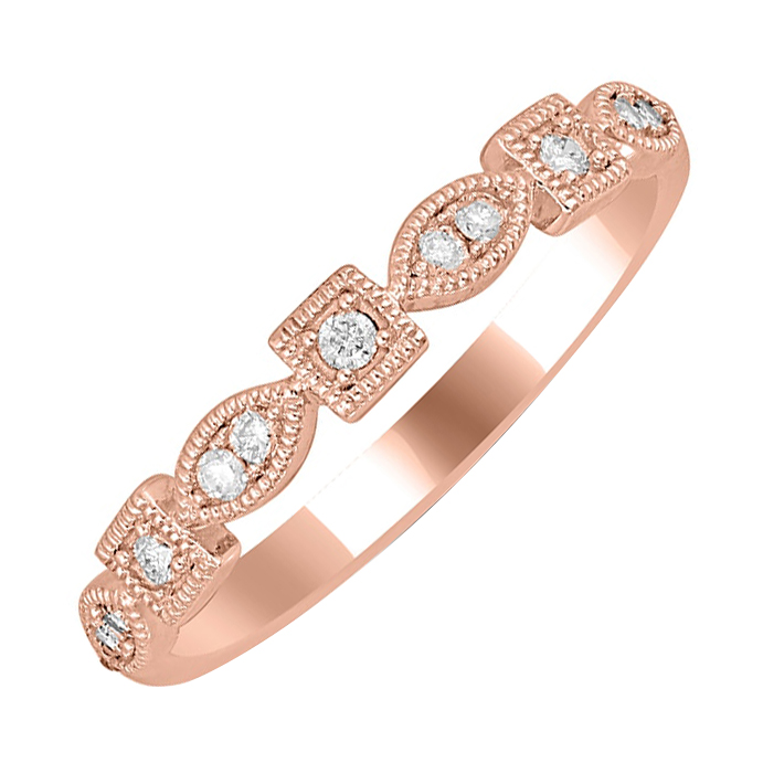 Goldener Eternity-Ring mit weißen Diamanten Hadya 