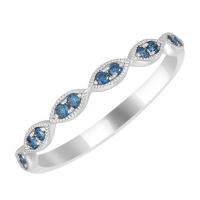Zarter Memoire Ring mit blauen Diamanten Talita