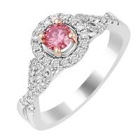 Verlobungsring mit einem zertifizierten Fancy Pink Lab Grown Diamanten Lanni