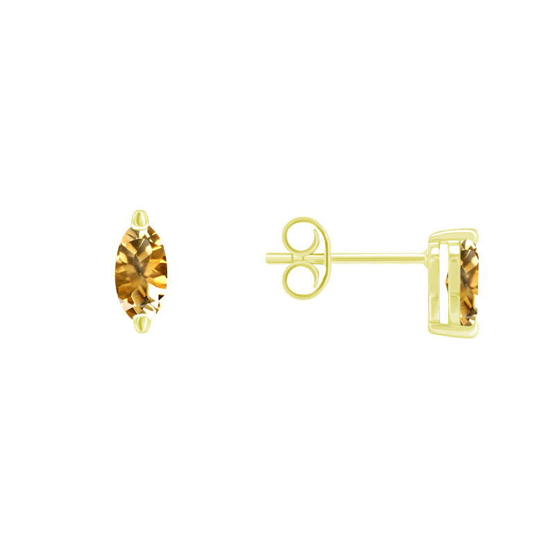 Minimalistische Goldohrringe mit Citrinen Rue 66372