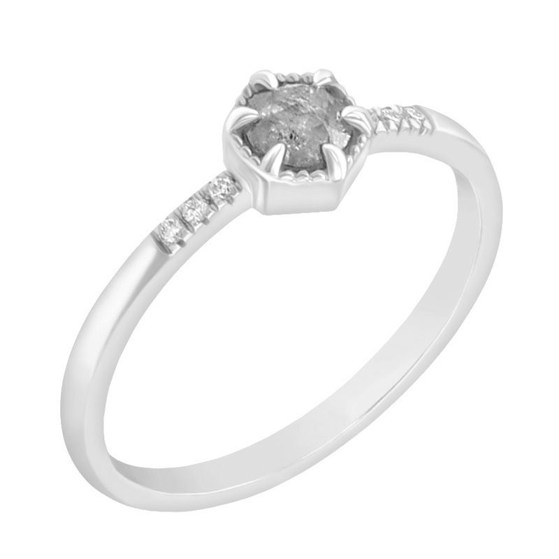 Ring aus Gold mit einzigartigem Salt´n´Pepper Diamanten Zamiel 68072