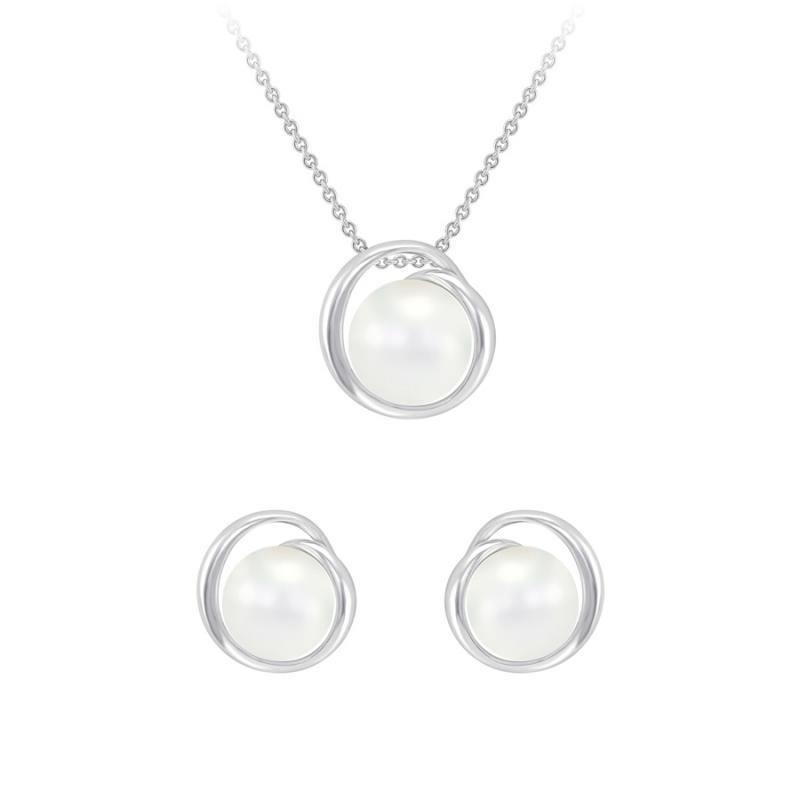 Romantische Silberkollektion mit Perlen Mikhail 70092