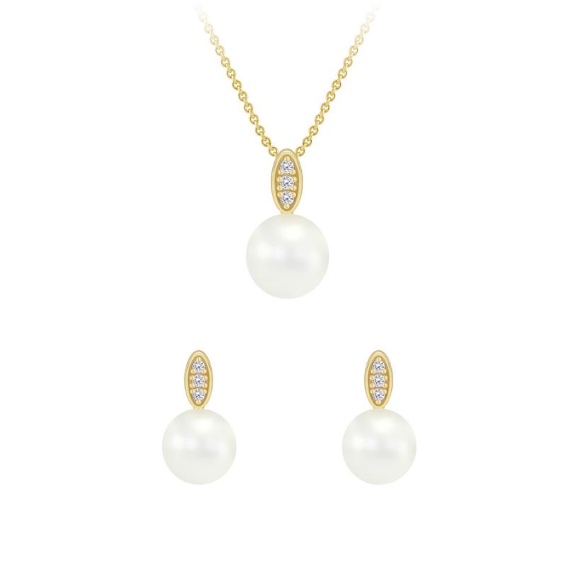Romantische Silberkollektion mit Perlen und Diamanten Waylon 70722