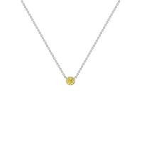 Minimalistische Halskette mit gelbem Diamant Anatole