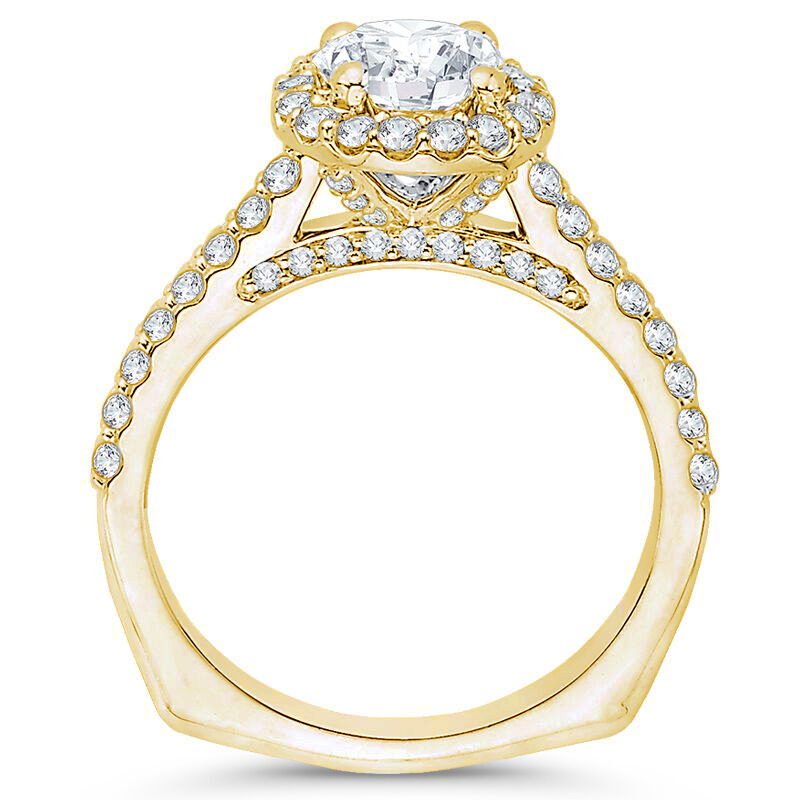 Verlobungsring aus Gold mit Cushion-Diamant Carmelo 74272