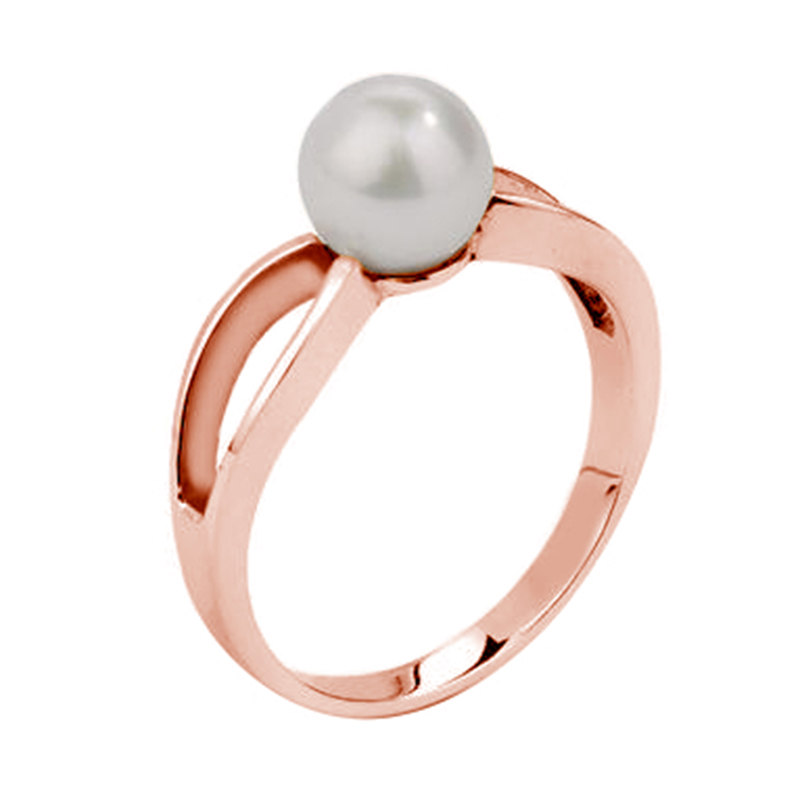 Rosegold Ring mit Perle 